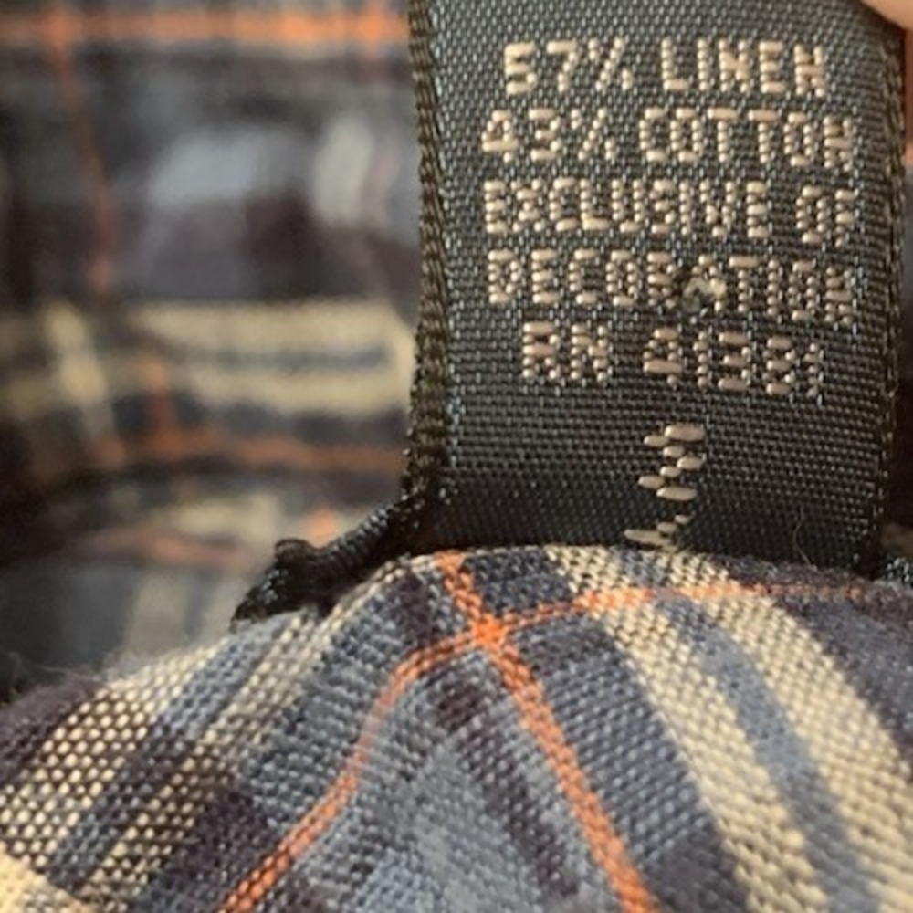 Polo Ralph Lauren Long Sleeved Linen Blend Workshirt‎ Blue Plaid Men's Small - Picture 6 of 8